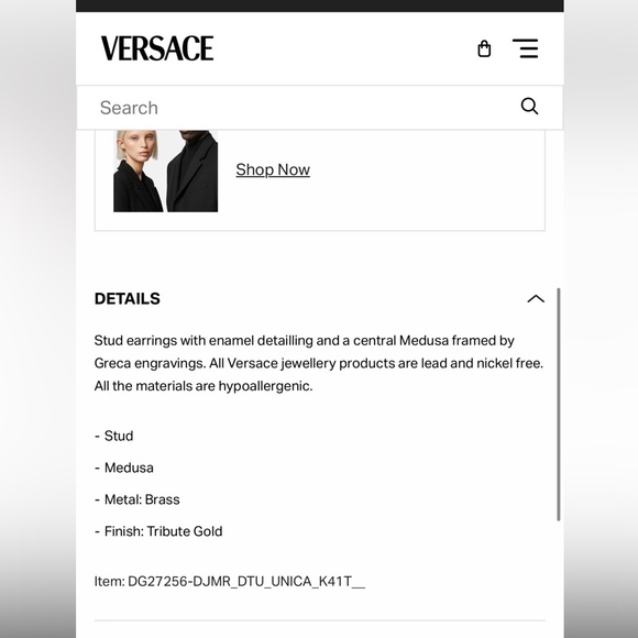 Authentic Versace Medusa Head Stud Earrings - Picture 15 of 15